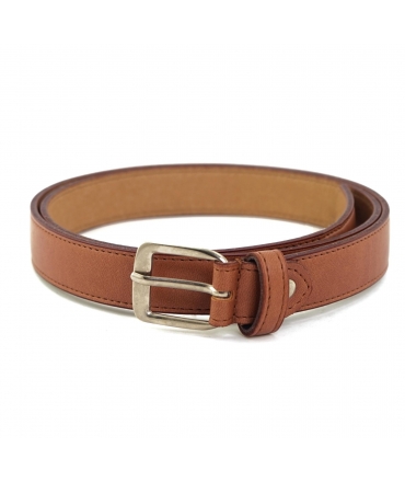 VSI FIRA Vegan apple dyed leather belt with handcrafted rounded buckle Made in Italy