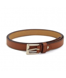 Ceinture végétalienne VSI MESA avec boucle carrée en pomme marron, fabriquée en Italie