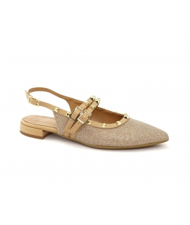 VSI KESHIA Ballerine vegan slingback eleganti punta cinturini borchie  Made in Italy