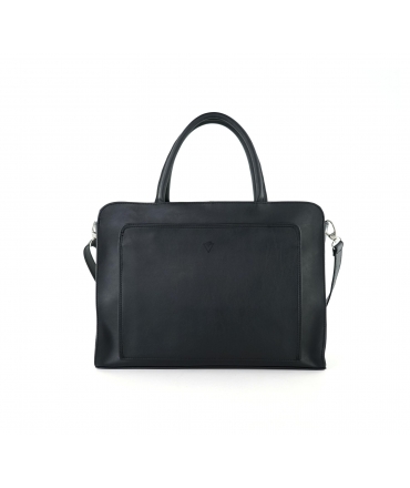 Sac à main noir vegan VSI AMBRA pour femme, petit modèle avec bandoulière amovible et réglable.