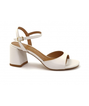 VSI BALLY Damen-Hochzeitsschuhe, Sandalen mit breitem Absatz und veganem Riemen, hergestellt in Italien