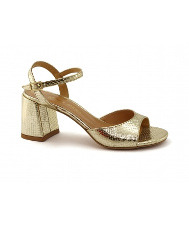 VSI BALLY Damen-Sandalen, goldfarben, vegan, mit komfortablem Fersenband, hergestellt in Italien