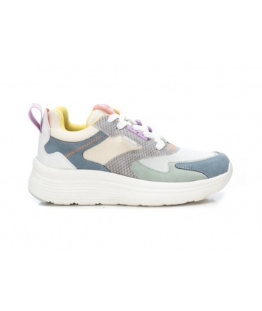 REFRESH Zapatillas veganas multicolor con cuña de suela alta