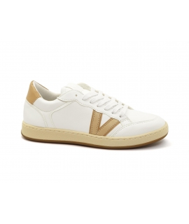 VSI VERTIGO Weisse vegane Sneaker, Mais Vegane Schuhe, Buntes V Hergestellt in Italien