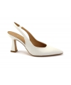 VSI FAIRY Slingback Sposa vegan punta chiusa bianco tacco rocchetto Made in Italy