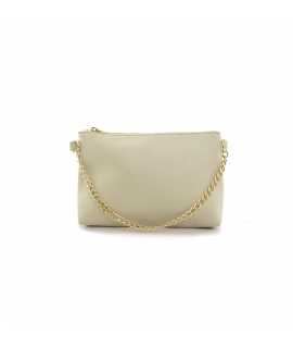 VSI ENVIE White clutch bag vegan women's bag apple adjustable shoulder strap zipper chain