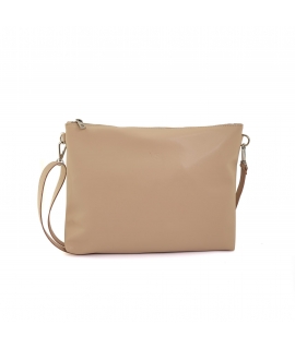 VSI NENS Vegan Nude Corn Clutch Bag with Removable Shoulder Strap and Zip Made in Italy