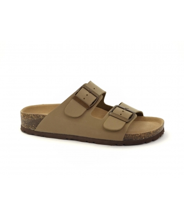 VSI COLORADO Vegane Sandpantoffeln mit Doppelriemen und weichem Fussbett, hergestellt in Italien