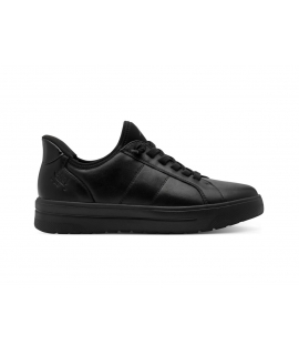 JANA women's black vegan slip-on sneakers with elastic laces