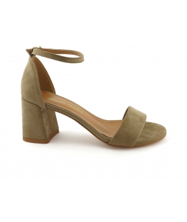 VSI Shoes Femme Sandales en microfibre avec bride au talon et chaussures v&eacute;g&eacute;taliennes Fabriqu&eacute; en Italie