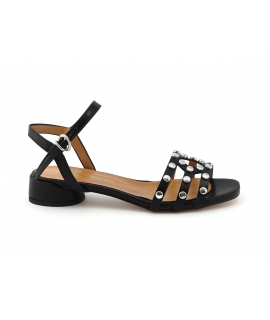 VSI SARI Women's Shoes Sandals microfibre strap buckle studs vegan shoes Made in Italy