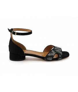 VSI DALIA Zapatos de mujer Sandalias correa de tacón hebilla de diamantes de imitación zapatos veganos Hecho en Italia