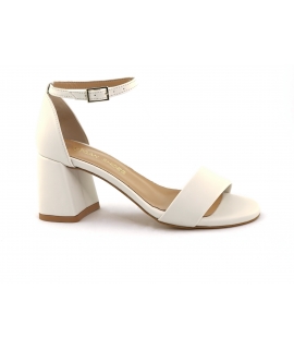 VSI ZANTE Chaussures de mariage Femme Sandales Ivoire talon bride chaussures vegan Made in Italy