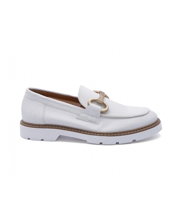 Chaussures VSI BLANC Femme Mocassin à mors chaussures vegan Fabriquées en Italie