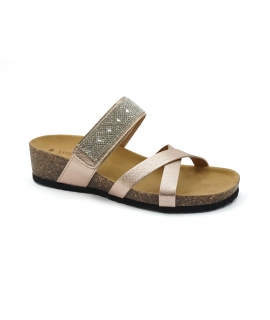 VSI SAFY Chaussures Femme Chaussons talon compens&eacute; strass chaussures vegan Made in Italy