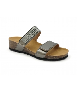 VSI CORA Women's Shoes Slippers, wedges, rhinestones, vegan shoes, Made in Italy