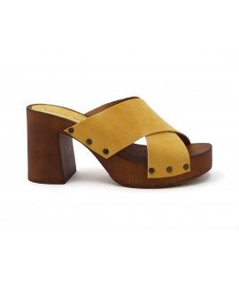 VSI AMALFI Damenschuhe Mules Clogs Clogs Ferse weben vegane Schuhe Made in Italy
