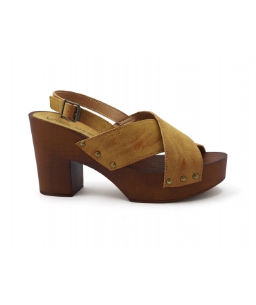 VSI GAETA Scarpe Donna Sandali Zoccoli Clogs tacco cinturino intreccio vegan shoes Made in Italy