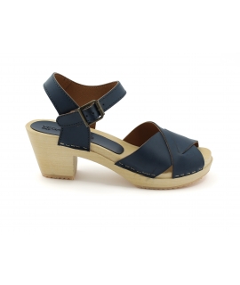 VSI LILIA Zapatos Mujer Sandalias Zuecos Zuecos tac&oacute;n de madera correa tejida zapatos veganos Made in Italy