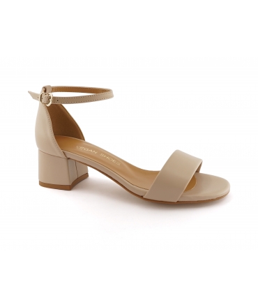 VSI THETIS Sandales véganes pour femme, talon bas, bande à bride Made in Italy