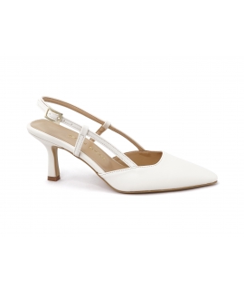 VSI LOVLY Scarpe Sposa Vegan Sandali avorio tacco rocchetto punta Made in Italy