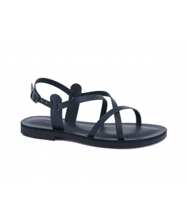 VSI MAYA Gewebte Sandalen vegan schwarz hell &ouml;kologisch Apfel Made in Italy