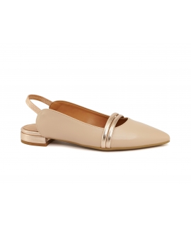 VSI PRINCI Ballerines vegan nude &agrave; bout pointu chaussures vegan Made in Italy