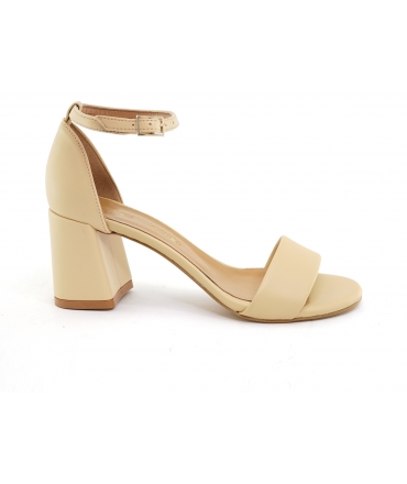 VSI ZANTE Sandali vegan beige tacco fascia cinturino scarpe vegan Made in Italy eco