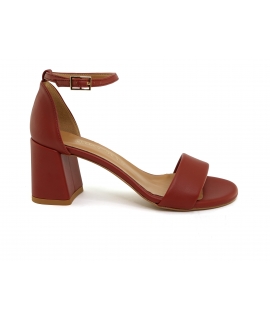 VSI ZANTE Vegan sandals in burnt sienna color heel band vegan shoes Made in Italy
