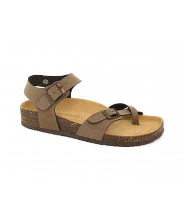 VSI MALTA Tongs véganes mocca chaussures véganes Made in Italy