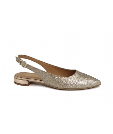 VSI MABI Vegan nude glittery ballet flats with slingback tip made in Italy