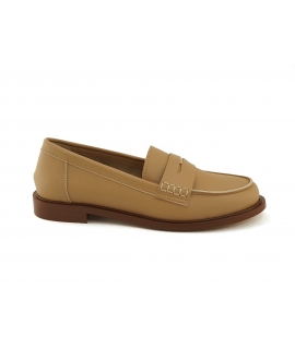 VSI BRIS Mocassins penny v&eacute;g&eacute;taliens pour femmes beiges chaussures v&eacute;g&eacute;taliennes vintage fabriqu&eacute;es en Italie
