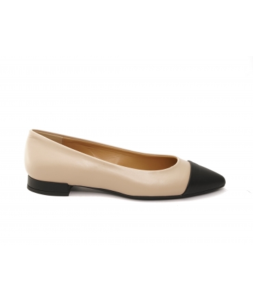 VSI VAILA elegant two-tone pink black vegan ballet flats Made in Italy