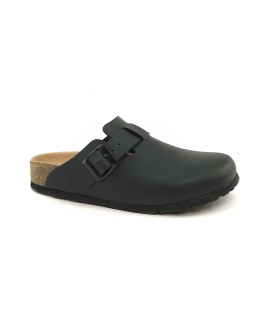 BIONATURA Vegane geschlossene Hausschuhe Schwarz Sabot Unisex Made in Italy