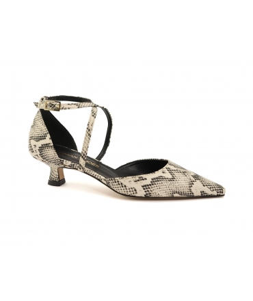 VSI PLITA Vegan Animal Print Pumps Low Heel Pointed Toe Vegan Shoes Made in Italy