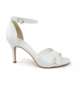 Sandalias de boda veganas VSI CRYSTAL correas de tal&oacute;n punta abierta hechas en Italia