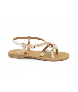 VSI GIAVE Vegan thong sandals platinum silver laminated rose gold vegan shoes Made in Italy