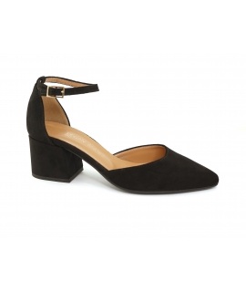 VSI APRIL Schwarze vegane Sandalen mit spitzer Zehenpartie, vegane Schuhe, hergestellt in Italien