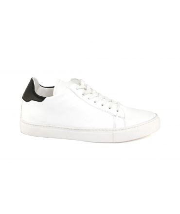 VSI CITY Zapatillas veganas blancas para hombre con cordones, zapatos veganos Made in Italy