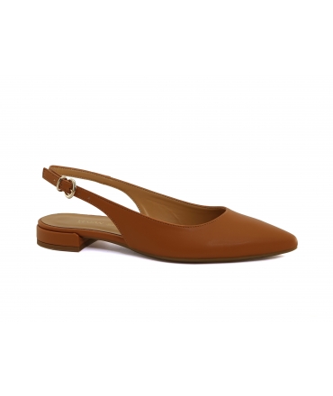 VSI MABI - Zapato de tiras cruzadas vegano marrón con puntera abierta Fabricado en Italia