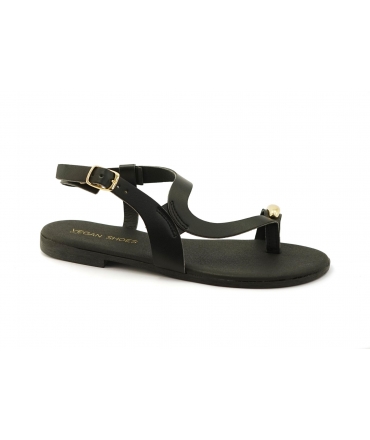 VSI ARIS Sandali infradito vegan neri pietra oro scarpe in mela Made in Italy