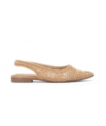 Vegane Ballerinas von XTI mit Slingback-Verzierung, gehäkelt, vegane Sommerschuhe