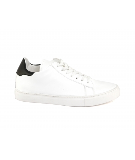 VSI CITY Zapatillas veganas blancas para hombre con cordones, zapatos veganos Made in Italy