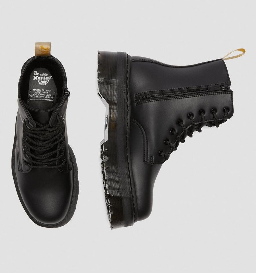 dr martens vegan nero platform