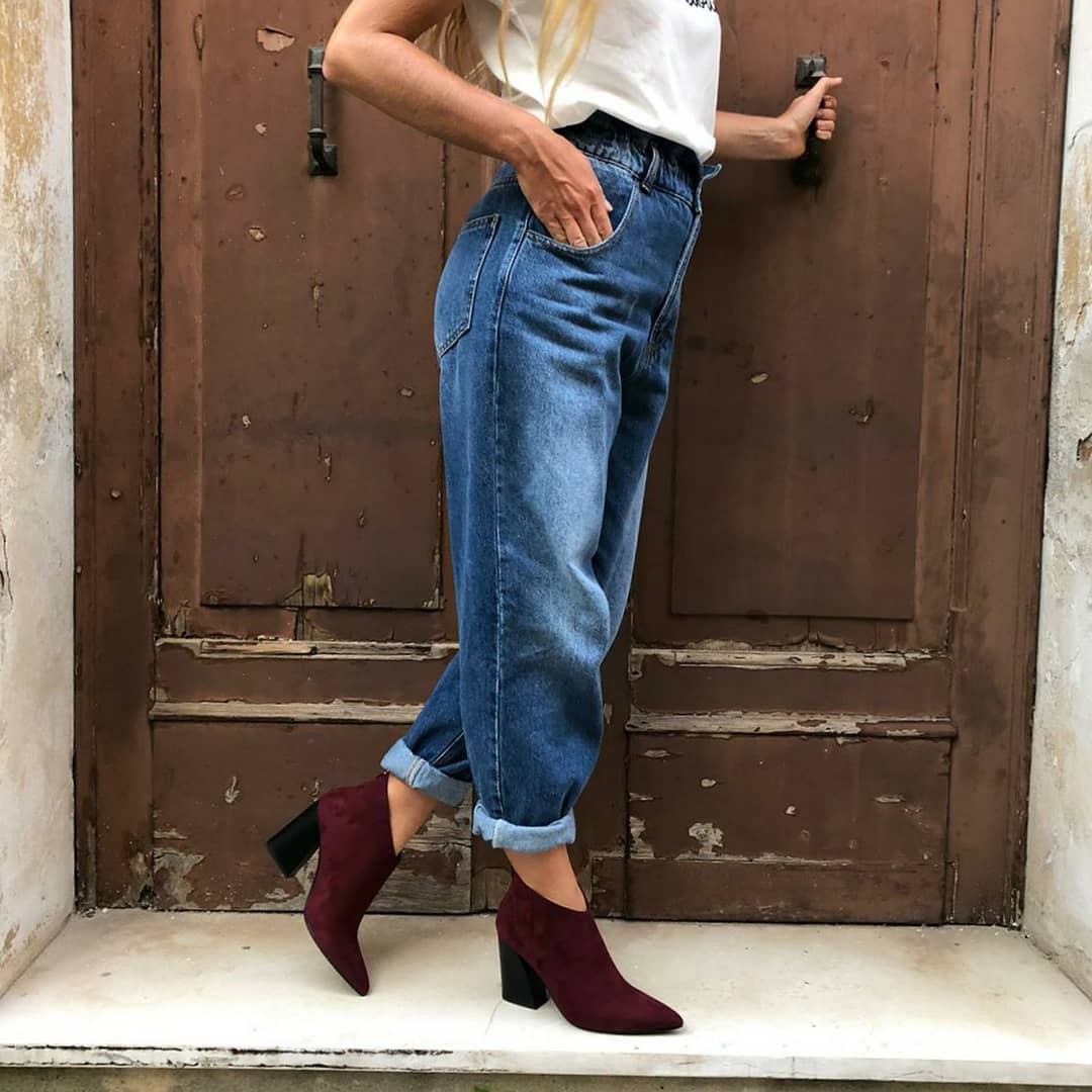 vegan ankle boot bordeaux 