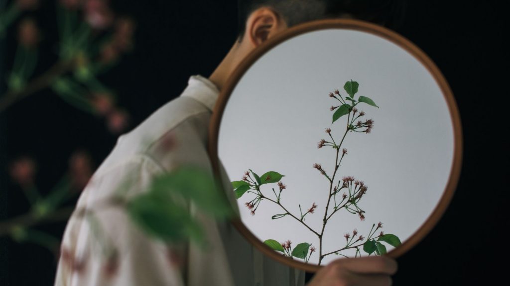 Immagine olistica con uno specchio
