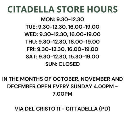 Store Hours at VeganShoesItaly